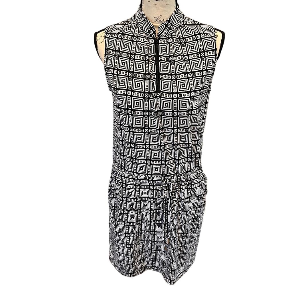 NWT IBKUL Black & White Tennis Dress – Size Small | Sporty & Chic
